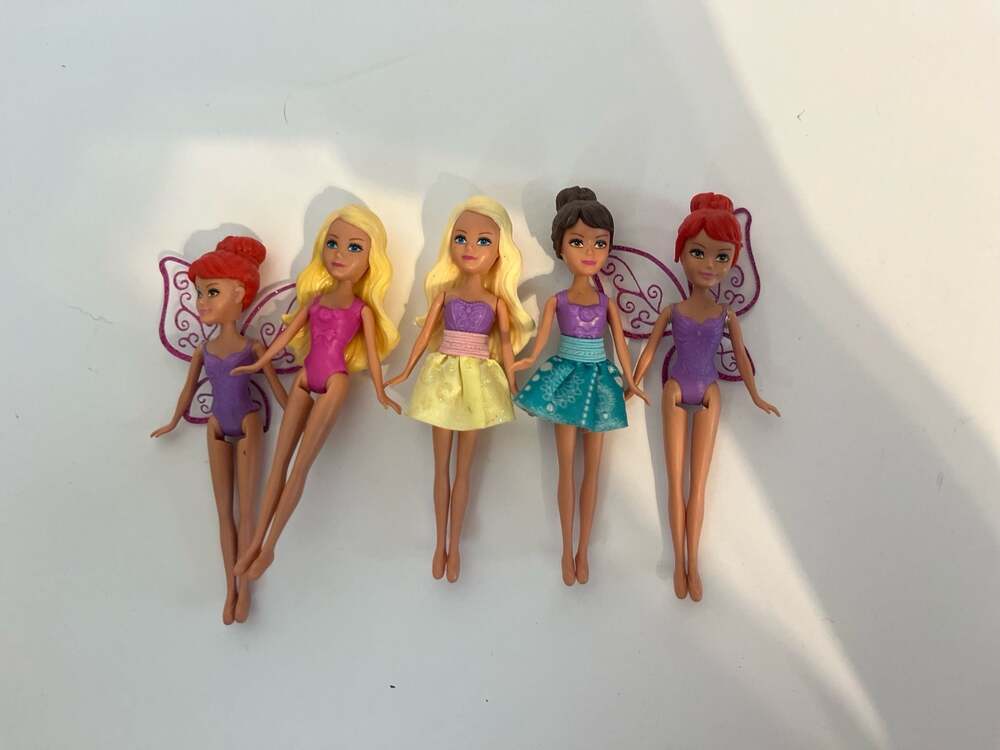 Lot of 5 Mattel Barbie A Fairy Secret Mini Dolls Small Fashion Figures